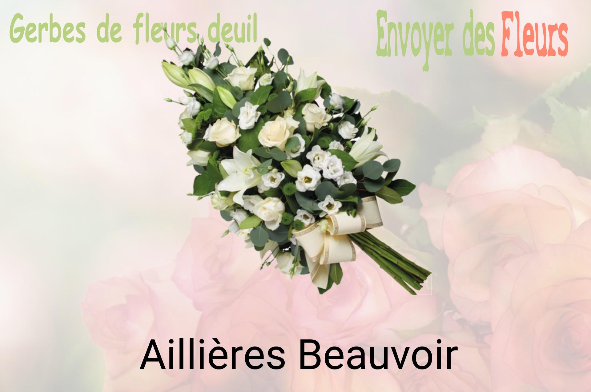 Gerbe de fleurs de deuil livrée à Aillières-Beauvoir